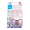 MAM Supreme Silicone Pacifier 6m+ Pink &amp; Violet Cumlík pre deti 2 ks