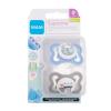 MAM Supreme Silicone Pacifier 0m+ Blue &amp; Grey Cumlík pre deti 2 ks