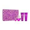 Versace Pour Femme Dylan Purple Darčeková kazeta parfumovaná voda 100 ml + parfumovaná voda 5 ml + sprchovací gél 100 ml + telové mlieko 100 ml