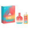 Adidas Vibes Happy Feels Darčeková kazeta parfumovaná voda 100 ml + sprchovací gél 100 ml