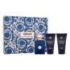 Versace Pour Homme Dylan Blue Darčeková kazeta toaletná voda 50 ml + sprchovací gél 50 ml + balzam po holení 50 ml