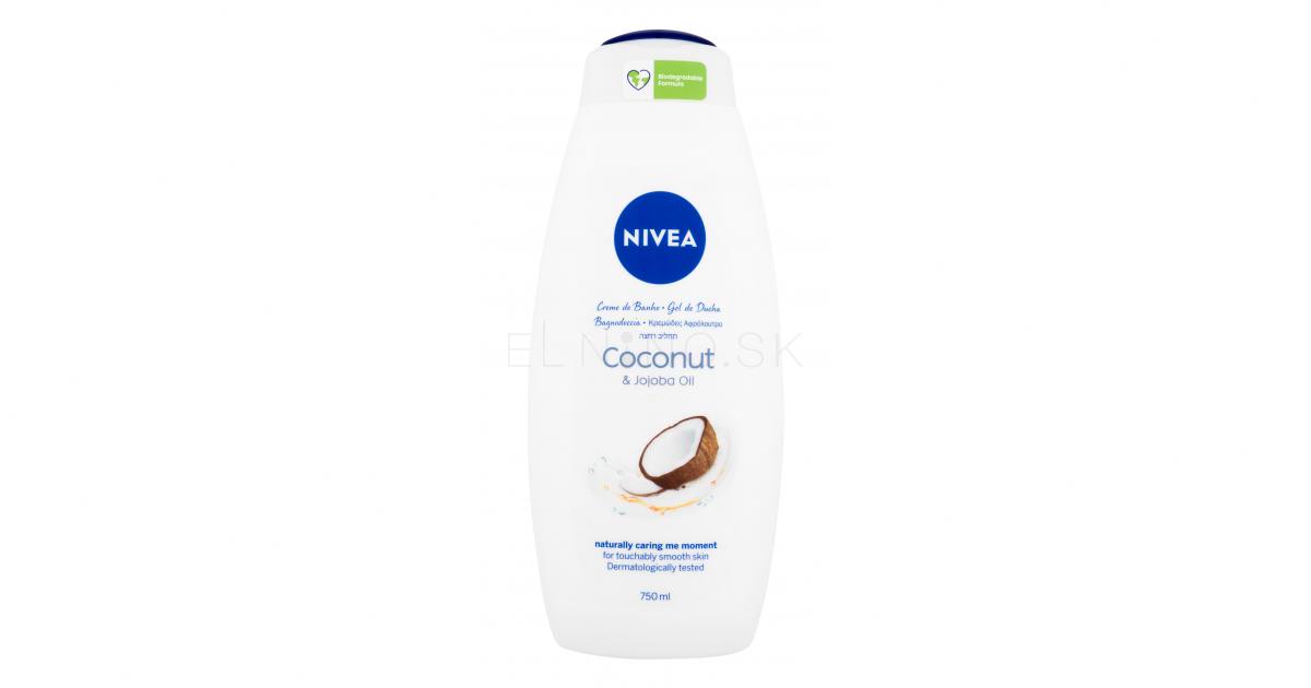 nivea coconut jojoba oil sprchovací krém pre ženy 750 ml elnino sk