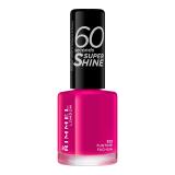 Rimmel London 60 Seconds Super Shine Lak na nechty pre ženy 8 ml Odtieň 323 Funtime Fuchsia