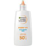 Garnier Ambre Solaire Super UV Hyaluronic Acid SPF50+ Opaľovací prípravok na tvár 40 ml