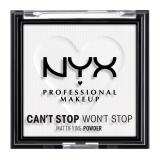 NYX Professional Makeup Can't Stop Won't Stop Mattifying Powder Púder pre ženy 6 g Odtieň 11 Bright Translucent