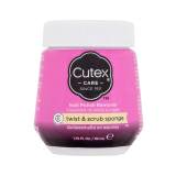 Cutex Twist & Scrub Sponge Nail Polish Remover Odlakovač nechtov pre ženy 52 ml