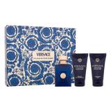 Versace Pour Homme Dylan Blue Darčeková kazeta toaletná voda 50 ml + sprchovací gél 50 ml + balzam po holení 50 ml