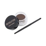 Makeup Revolution London Brow Pomade Gél a pomáda na obočie pre ženy 2,5 g Odtieň Dark Brown