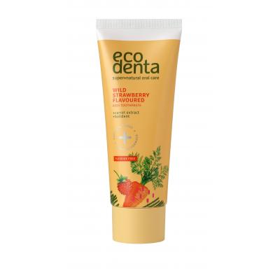 Ecodenta Toothpaste Wild Strawberry Flavoured Zubná pasta pre deti 75 ml poškodená krabička