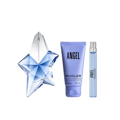 Mugler Angel Darčeková kazeta parfumovaná voda 50 ml + parfumovaná voda 10 ml + telové mlieko 50 ml Naplniteľný