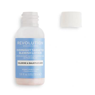 Revolution Skincare Overnight Targeted Blemish Lotion Calamine &amp; Salicid Acid Lokálna starostlivosť pre ženy 30 ml