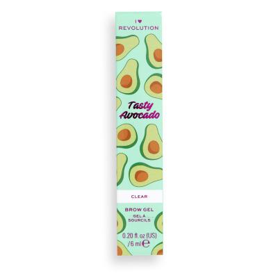 I Heart Revolution Tasty Avocado Brow Gel Špirála na obočie pre ženy 6 ml Odtieň Clear