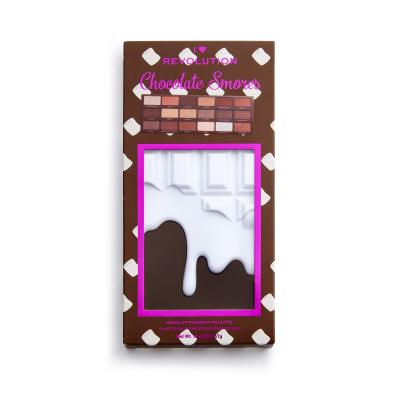 I Heart Revolution Chocolate Eyeshadow Palette Očný tieň pre ženy 18 g Odtieň Smores Chocolate