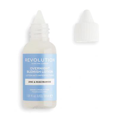 Revolution Skincare Overnight Blemish Lotion Zinc &amp; Niacinamide Lokálna starostlivosť pre ženy 30 ml