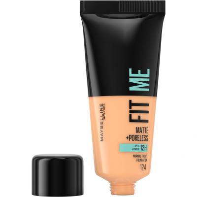 Maybelline Fit Me! Matte + Poreless Make-up pre ženy 30 ml Odtieň 124 Soft Sand