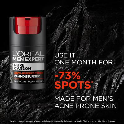 L&#039;Oréal Paris Men Expert Pure Carbon Anti-Imperfection Daily Care Denný pleťový krém pre mužov 50 ml