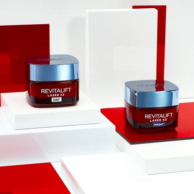 L&#039;Oréal Paris Revitalift Laser X3 Day Cream Darčeková kazeta denný pleťový krém Revitalift Laser X3 50 ml + nočný pleťový krém Revitalift Laser X3 50 ml