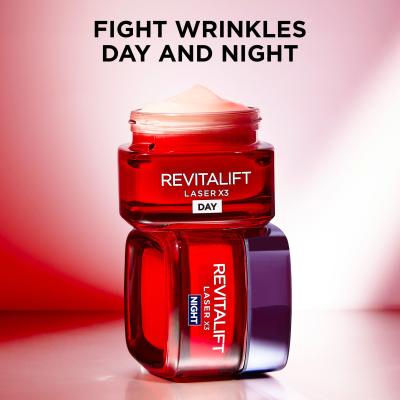 L&#039;Oréal Paris Revitalift Laser X3 Day Cream Darčeková kazeta denný pleťový krém Revitalift Laser X3 50 ml + nočný pleťový krém Revitalift Laser X3 50 ml