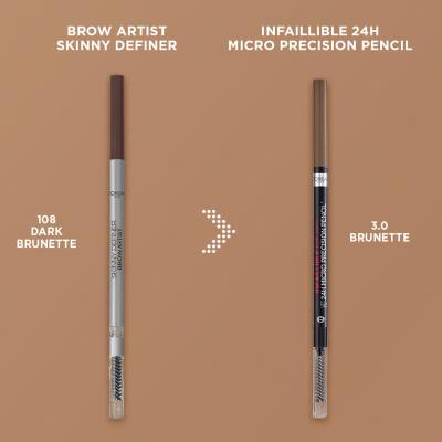 L&#039;Oréal Paris Infaillible Brows 24H Micro Precision Pencil Ceruzka na obočie pre ženy 1,2 g Odtieň 3.0 Brunette