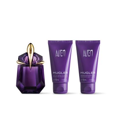 Mugler Alien SET1 Darčeková kazeta parfumovaná voda 30 ml + sprchovacie mlieko 50 ml + telové mlieko 50 ml