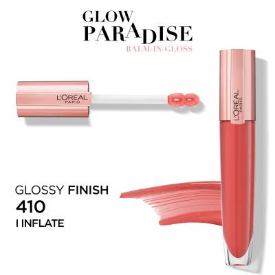 L&#039;Oréal Paris Glow Paradise Balm In Gloss Lesk na pery pre ženy 7 ml Odtieň 410 I Inflate