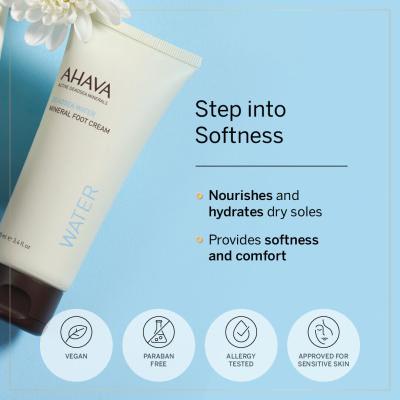 AHAVA Deadsea Water Krém na nohy pre ženy 100 ml