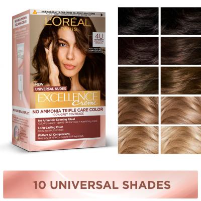 L&#039;Oréal Paris Excellence Creme Triple Protection Farba na vlasy pre ženy 48 ml Odtieň 2U Black-Brown