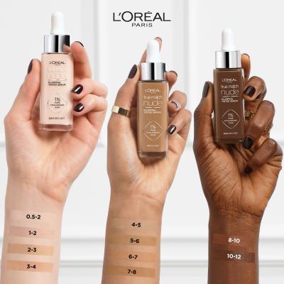 L&#039;Oréal Paris True Match Nude Plumping Tinted Serum Make-up pre ženy 30 ml Odtieň 3-4 Light-Medium