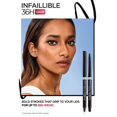 L&#039;Oréal Paris Infaillible Grip 36H Gel Automatic Eye Liner Ceruzka na oči pre ženy 1,2 g Odtieň 004 Brown Denim