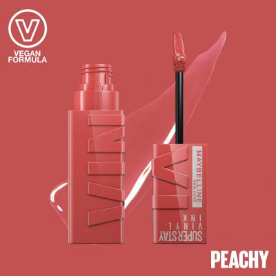 Maybelline Super Stay Vinyl Ink Liquid Rúž pre ženy 4,2 ml Odtieň 15 Peachy