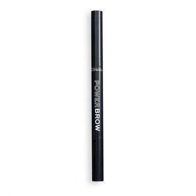 Revolution Relove Power Brow Ceruzka na obočie pre ženy 0,3 g Odtieň Dark Brown