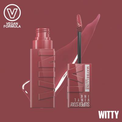 Maybelline Super Stay Vinyl Ink Liquid Rúž pre ženy 4,2 ml Odtieň 40 Witty