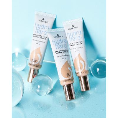 Essence Hydro Hero 24H Hydrating Tinted Cream SPF15 Make-up pre ženy 30 ml Odtieň 20 Sun Beige