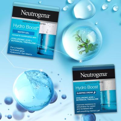 Neutrogena Hydro Boost Darčeková kazeta denný pleťový gél Hydro Boost Water Gel 50 ml + nočný pleťový krém Hydro Boost Sleeping Cream 50 ml