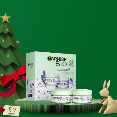 Garnier Bio Lavandin Youth Darčeková kazeta denný pleťový krém Bio Lavandin Youth Plumping Day Cream 50 ml + nočný pleťový krém Bio Lavandin Youth Plumping Night Cream 50 ml