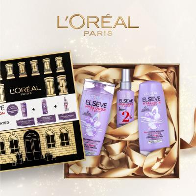 L&#039;Oréal Paris Elseve Hyaluron Plump Darčeková kazeta šampón Elseve Hyaluron Plump 250 ml + kondicionér Elseve Hyaluron Plump 200 ml + sérum na vlasy Elseve Hyaluron Plump 150 ml