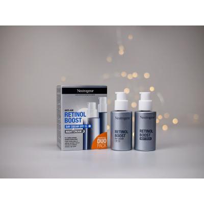 Neutrogena Retinol Boost Duo Pack Darčeková kazeta denný pleťový krém Retinol Boost Day Cream SPF15 50 ml + nočný pleťový krém Retinol Boost Night Cream 50 ml