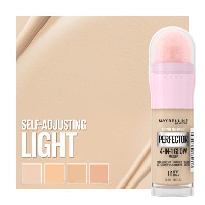 Maybelline Instant Anti-Age Perfector 4-In-1 Glow Make-up pre ženy 20 ml Odtieň 01 Light