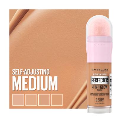 Maybelline Instant Anti-Age Perfector 4-In-1 Glow Make-up pre ženy 20 ml Odtieň 02 Medium