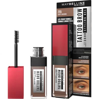 Maybelline Tattoo Brow 36H Styling Gel Gél a pomáda na obočie pre ženy 6 ml Odtieň 255 Soft Brown