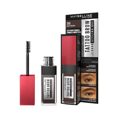 Maybelline Tattoo Brow 36H Styling Gel Gél a pomáda na obočie pre ženy 6 ml Odtieň 260 Deep Brown