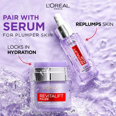 L&#039;Oréal Paris Revitalift Filler HA Plumping Water-Cream Denný pleťový krém pre ženy 50 ml