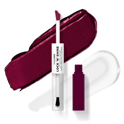 Wet n Wild MegaLast Lock &#039;N&#039; Shine Lip Color + Gloss Rúž pre ženy 4 ml Odtieň Dark Wisteria