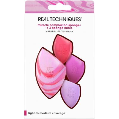 Real Techniques Miracle Complexion Sponge Darčeková kazeta hubka na make-up Miracle Complexion Sponge 1 ks + mini hubka Miracle Complexion Sponge 3 ks