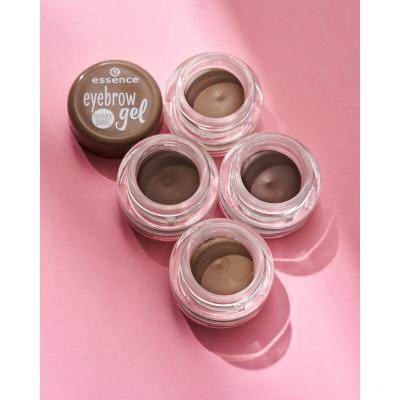 Essence Eyebrow Gel Colour &amp; Shape Gél a pomáda na obočie pre ženy 3 g Odtieň 03 Light-Medium Brown