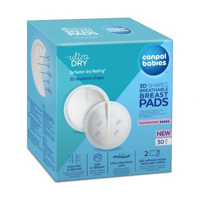 Canpol babies Ultra Dry 3D Shaped Breathable Breast Pads Vložky do podprsenky pre ženy Set