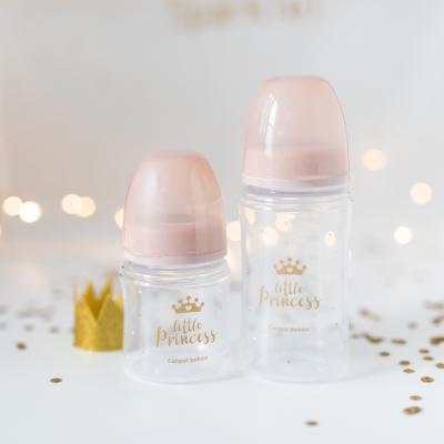 Canpol babies Royal Baby Easy Start Anti-Colic Bottle Little Princess 0m+ Dojčenská fľaša pre deti 120 ml