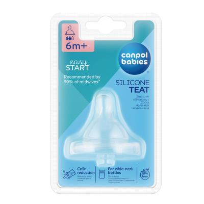 Canpol babies Easy Start Silicone Teat Medium 6m+ Cumlík na fľašu pre deti 1 ks