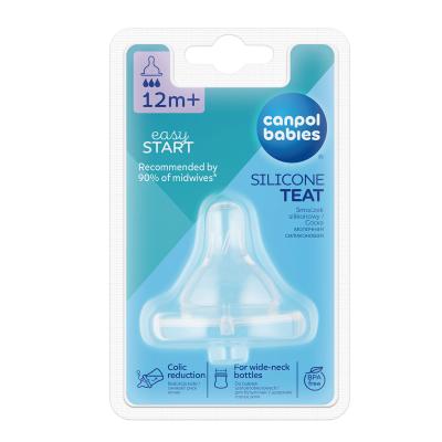 Canpol babies Easy Start Silicone Teat Fast 12m+ Cumlík na fľašu pre deti 1 ks