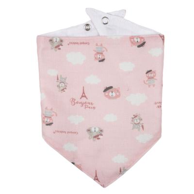 Canpol babies Bonjour Paris Muslin Bib Pink Podbradník pre deti 2 ks